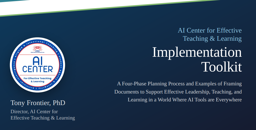 AI Center Implementation Toolkit -     An Intentional Approach to AI in Schools